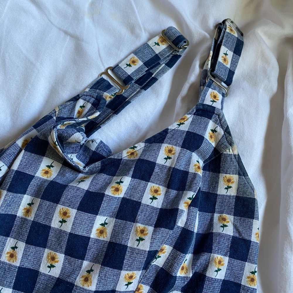 Sunflower Plaid Mini Skater Dress